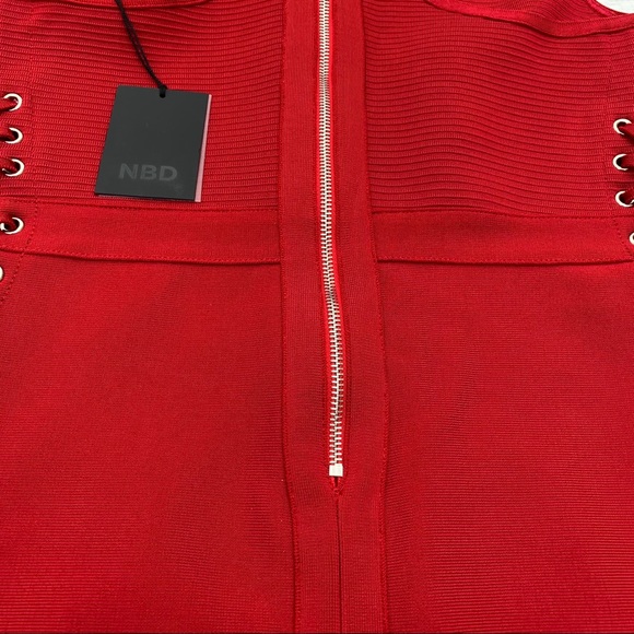 {NBD x Naven} Revolve Jada Lace-Up Dress Samba - Picture 3 of 6